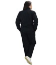 Conjunto Agasalho Feminino Tactel com Elastano Butu Biru Preto